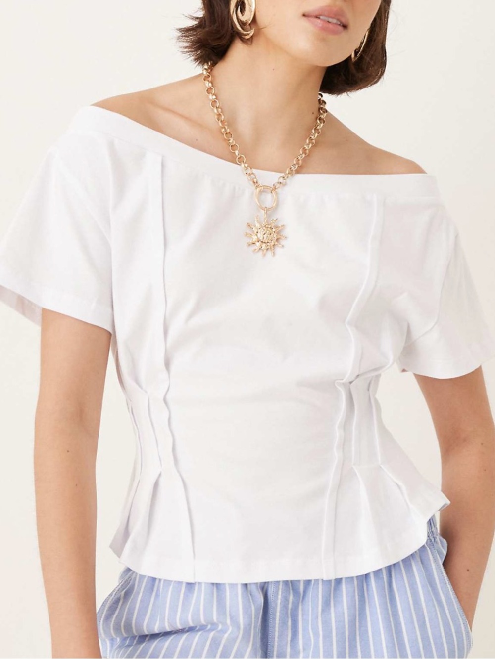 ASOS white off the shoulder top
